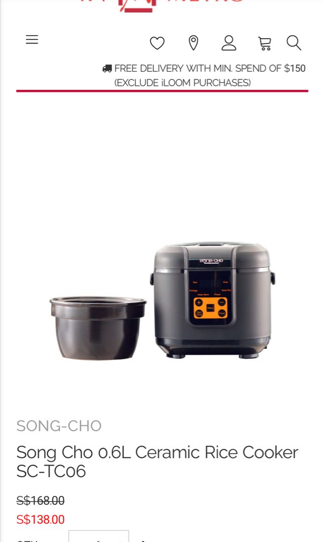 song cho ceramic rice cooker review