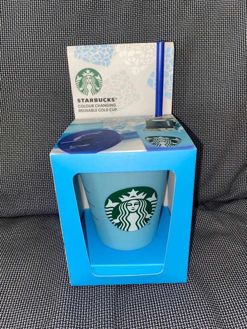 STARBUCKS Colour Changing Reusable Cold Cup, Furniture & Home Living