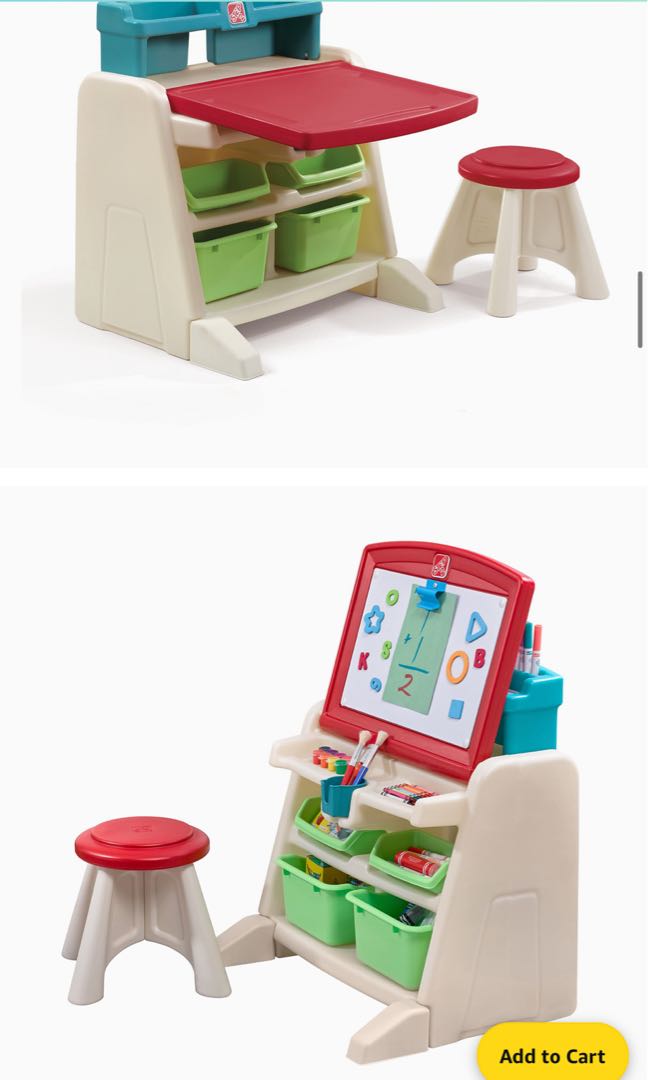 Step 2 Flip n Doodle Desk with Stool, Babies & Kids, Baby Nursery