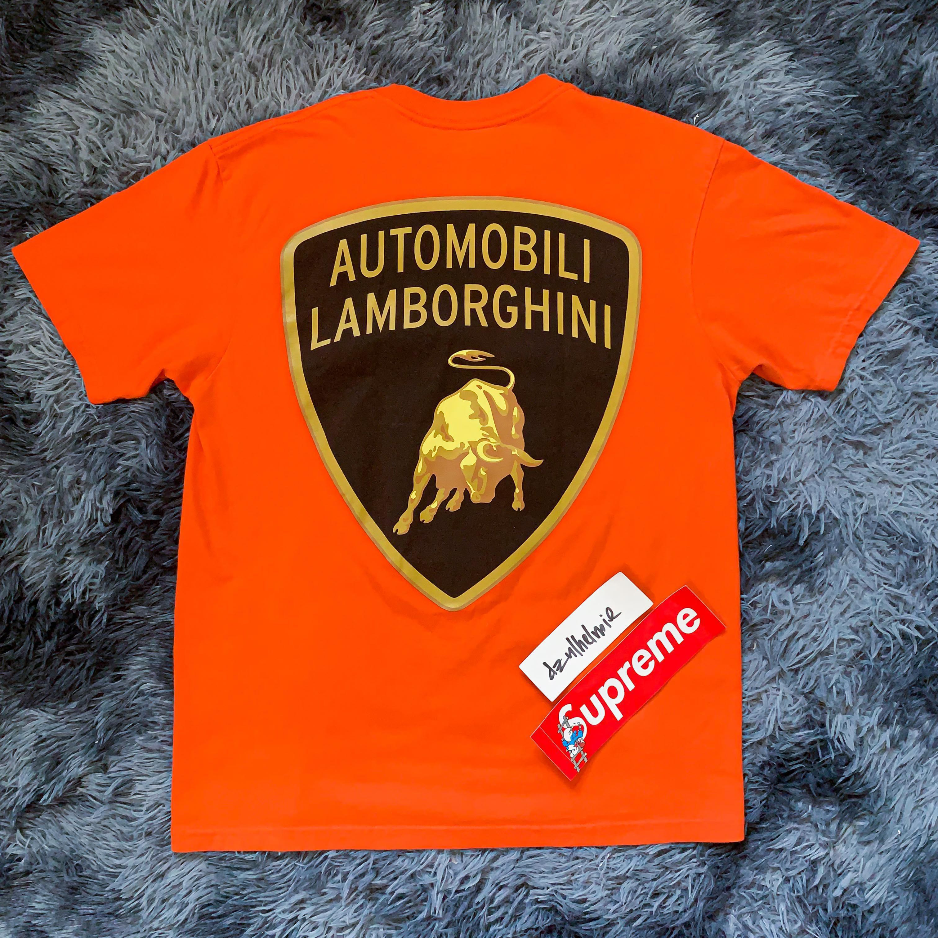 Supreme lamborghini cheap tee orange