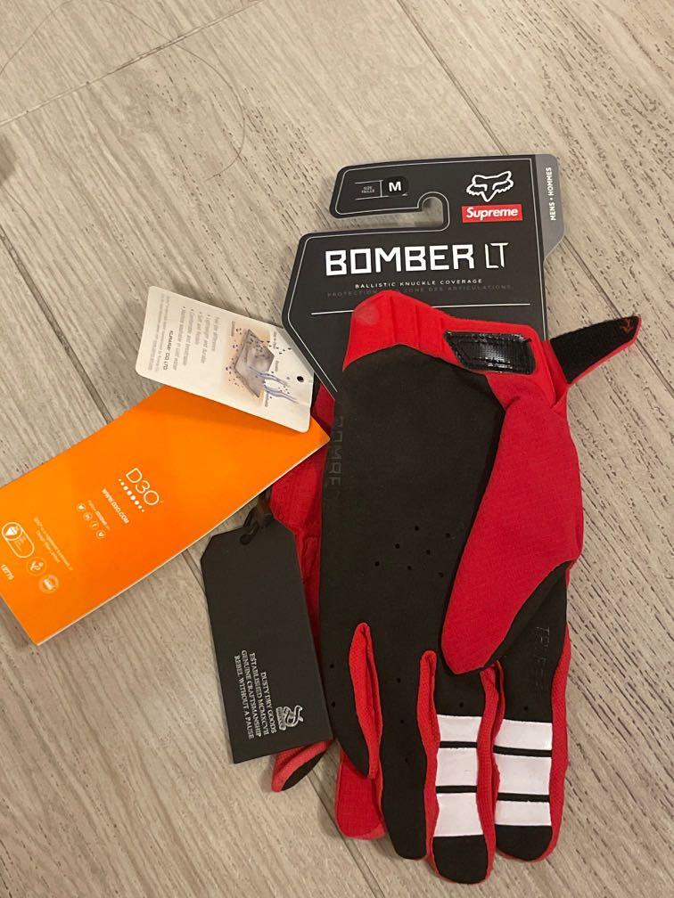 Supreme Men's Red X Fox Racing Bomber Gloves 運動手套, 運動產品