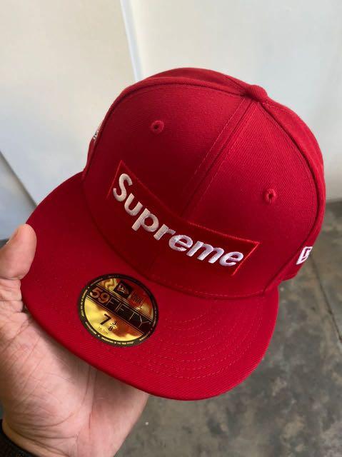 Supreme No Comp Box Logo New Era Cap, Men's Fashion, Watches