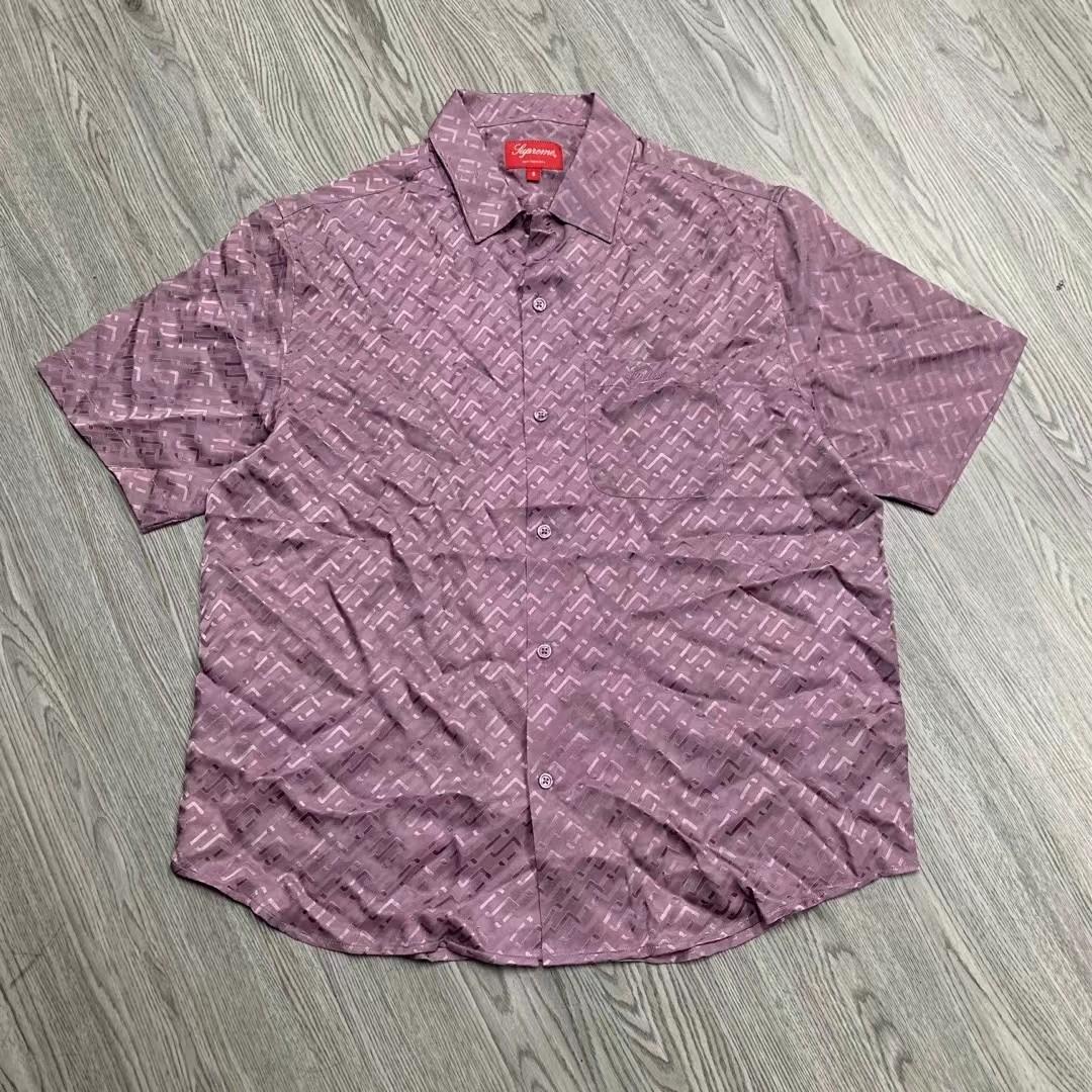 Supreme Tonal Monogram Silk Shirt 真絲襯衫, 男裝, 上身及套裝, T