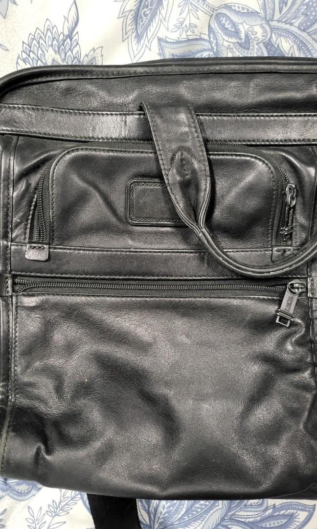 Tumi Leather Laptop Bag, Men's Fashion, Bags, Briefcases on Carousell