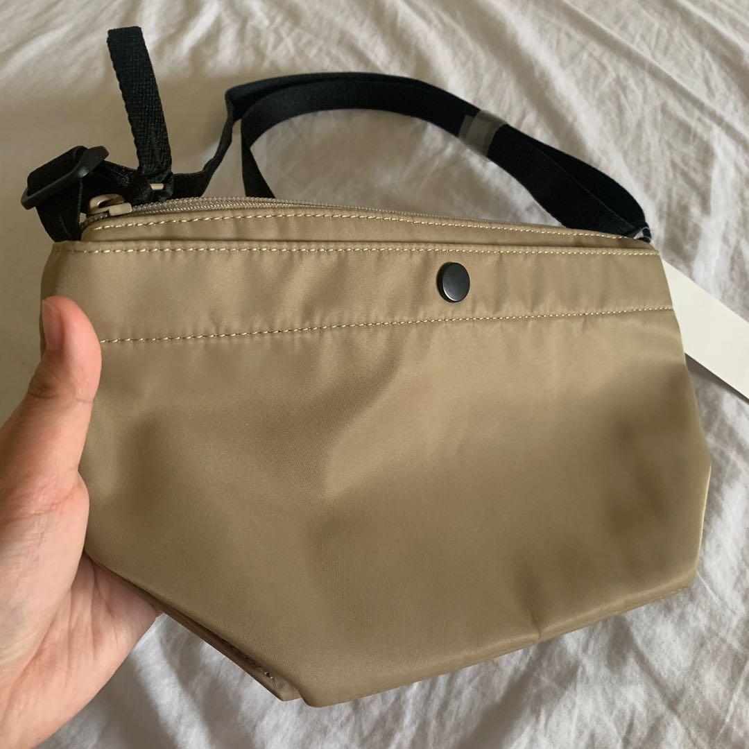 Uniqlo Nylon Mini Shoulder Bag Beige BNWT, Luxury, Bags & Wallets on