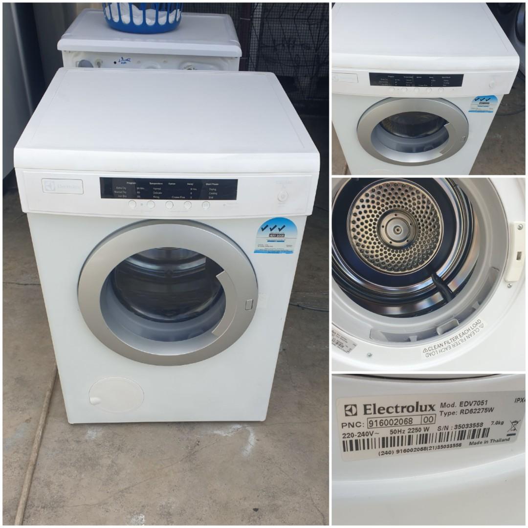Used Electrolux vented clothes dryer 7.0kg, pengering baju, drying
