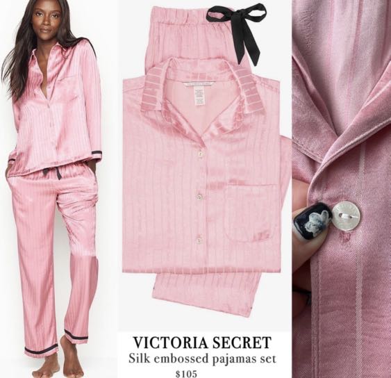 Victoria secret pink silk pjs shop