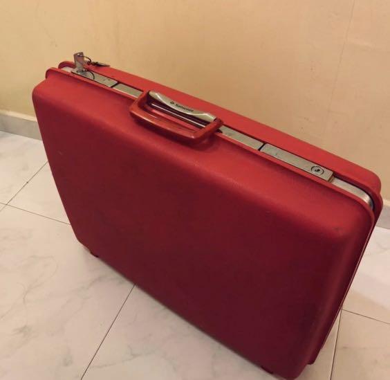 vintage red samsonite luggage