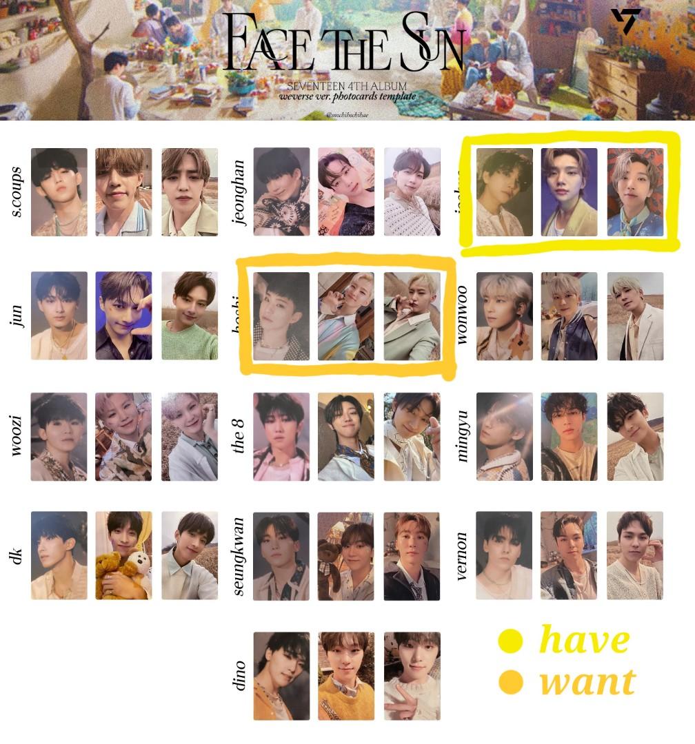 ジョンハン Face the Sun Weverse ラキドロ トレカ CD