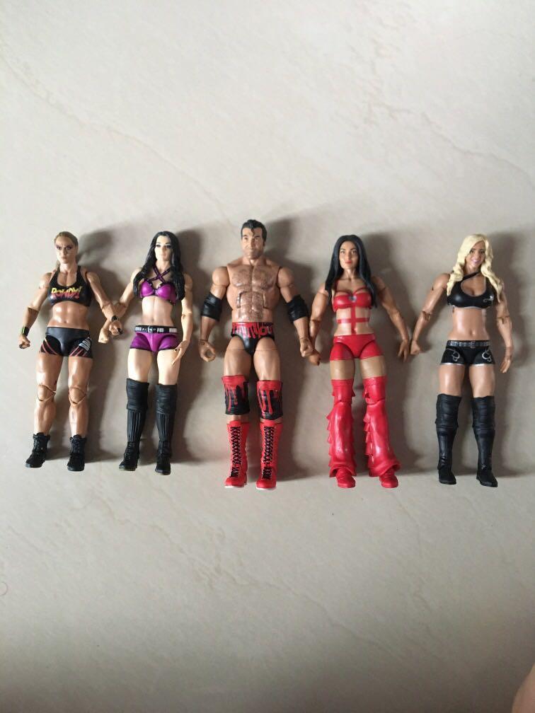 WWE Bundle (Category: Toy Figures) located in Singapore. Submitted by viva52001 (Listing ID 1177090917, Image 1). Description: Total 5 figures 6 inches tall for $60.
