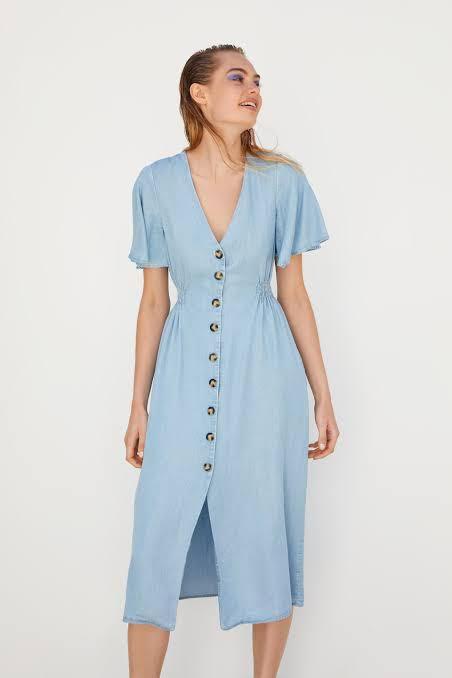Zara 2025 chambray dress