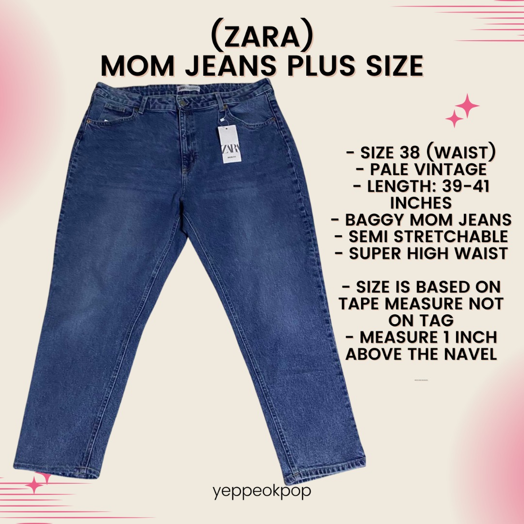 Zara Mom Jeans (Plus Size), Women'S Fashion, Bottoms, Jeans On Carousell