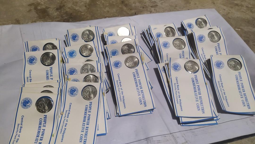 10 PISO PEOPLE POWER COMMEMORATIVE COINS (Category: Currency) located in Quezon City. Submitted by mogan27 (Listing ID 1177366206, Image 1). Description: 350 per 10pcs 10 PISO PEOPLE POWER COMMEMORATIVE COINS +150 SHIPPING NATIONWIDE.