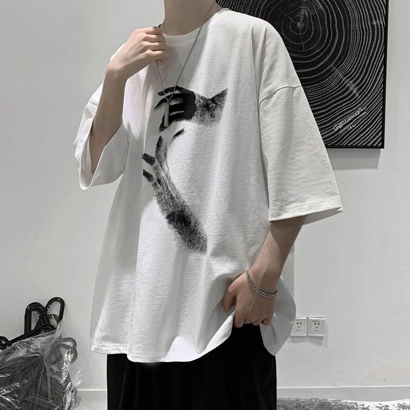 2 Color M 8XL hand Pattern Fashion Hip Hop Summer New Short