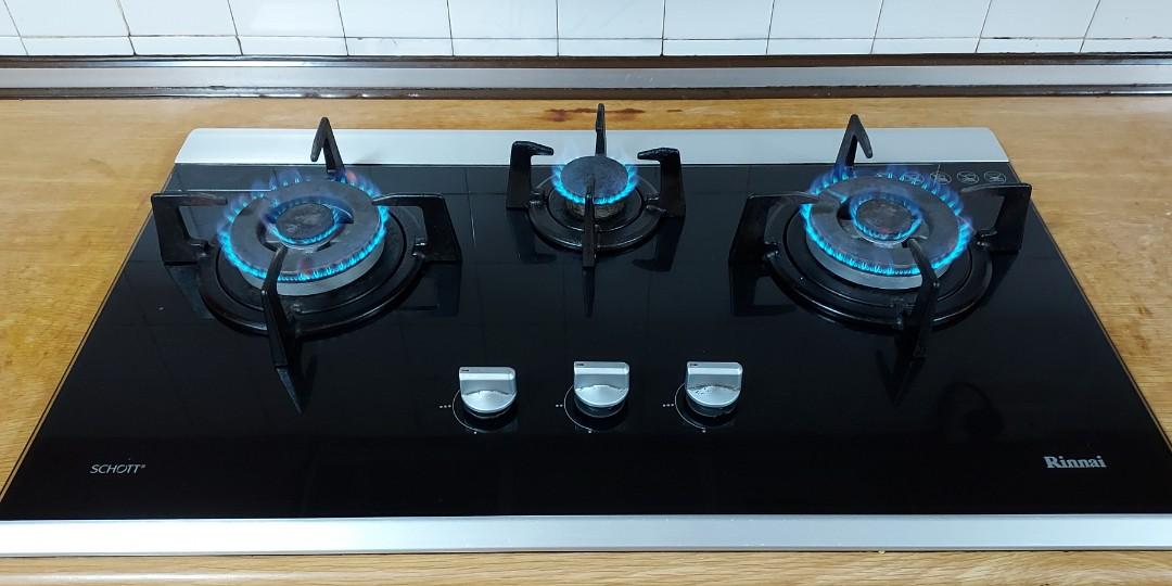 glass topped gas hob