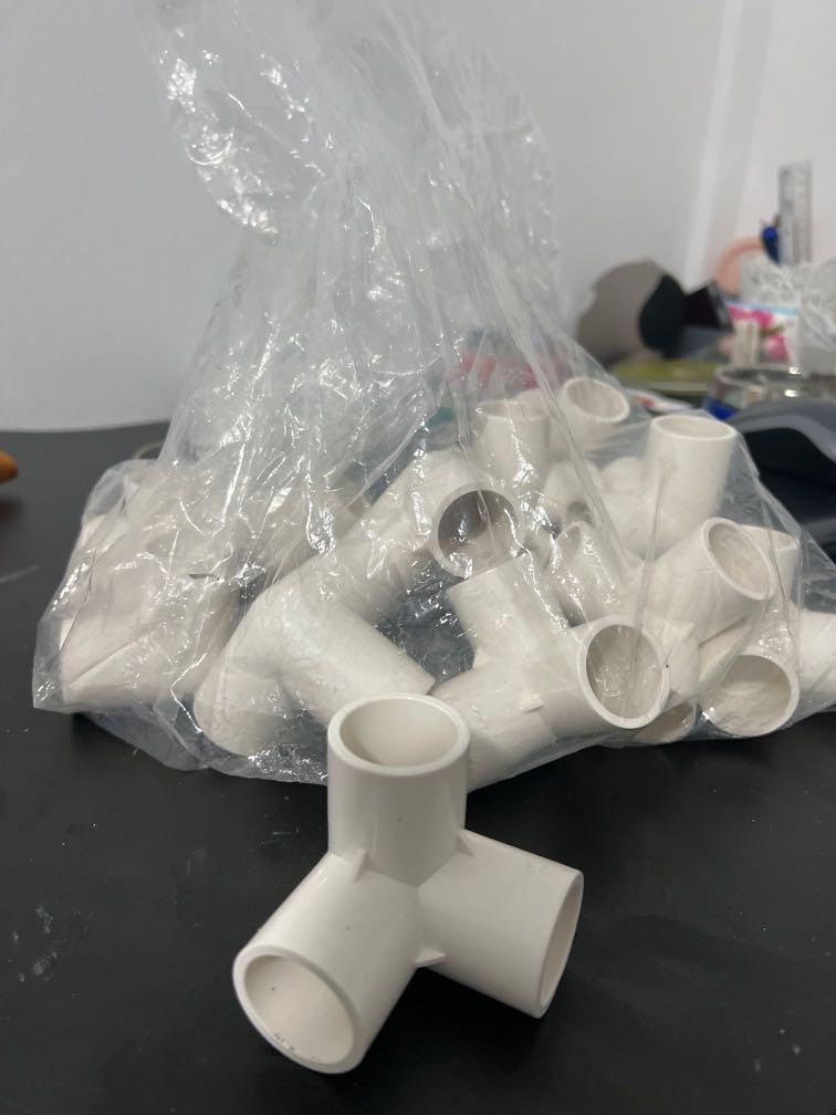3 Way PVC Joints 3D (Inner Diameter 25 mm), Furniture & Home Living