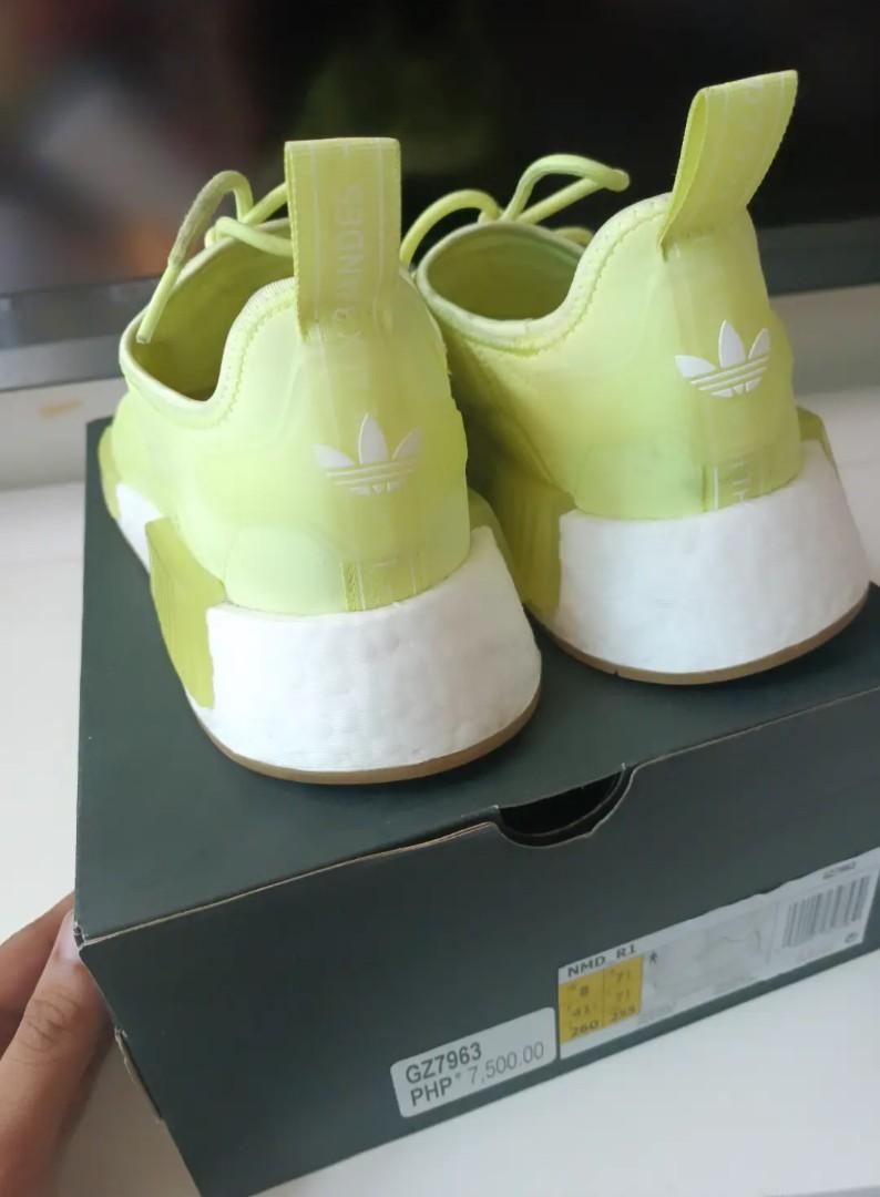 MORE THAN 50 OFF Adidas NMD R1 Neon Green Shoe Men s Fashion