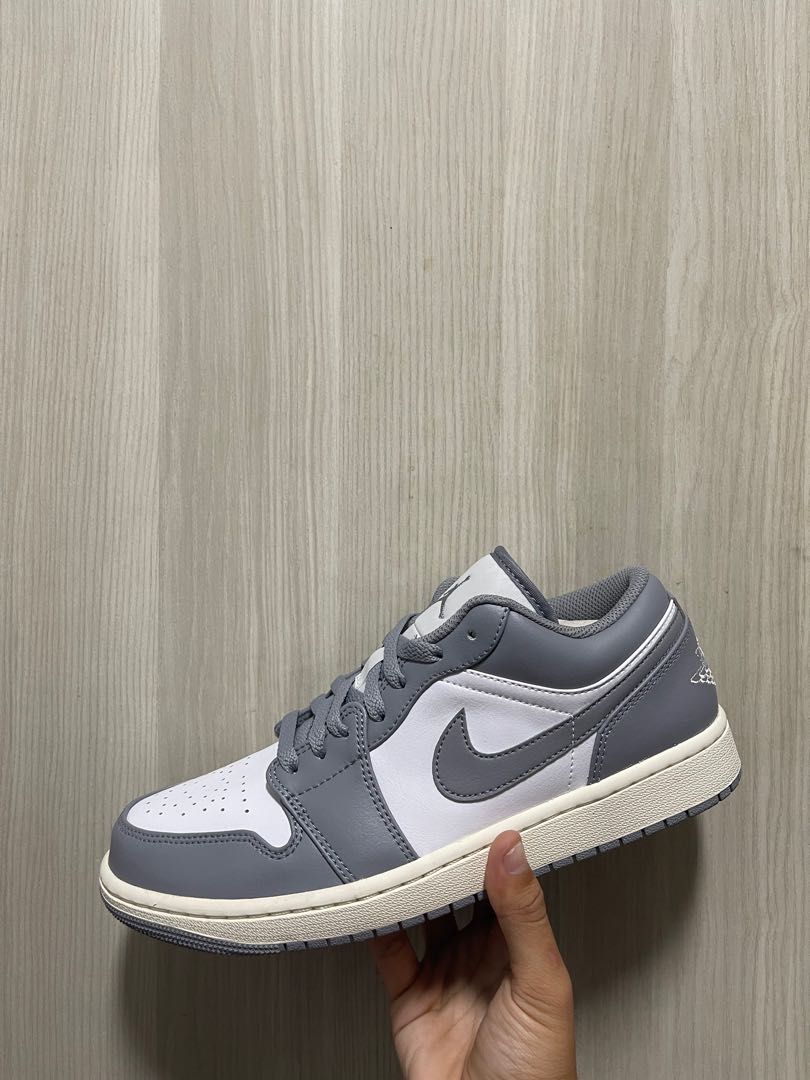 grey nike air jordan 1 low