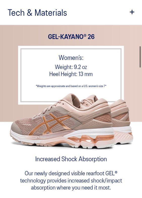 Asics gel kayano 26 women's weight sales