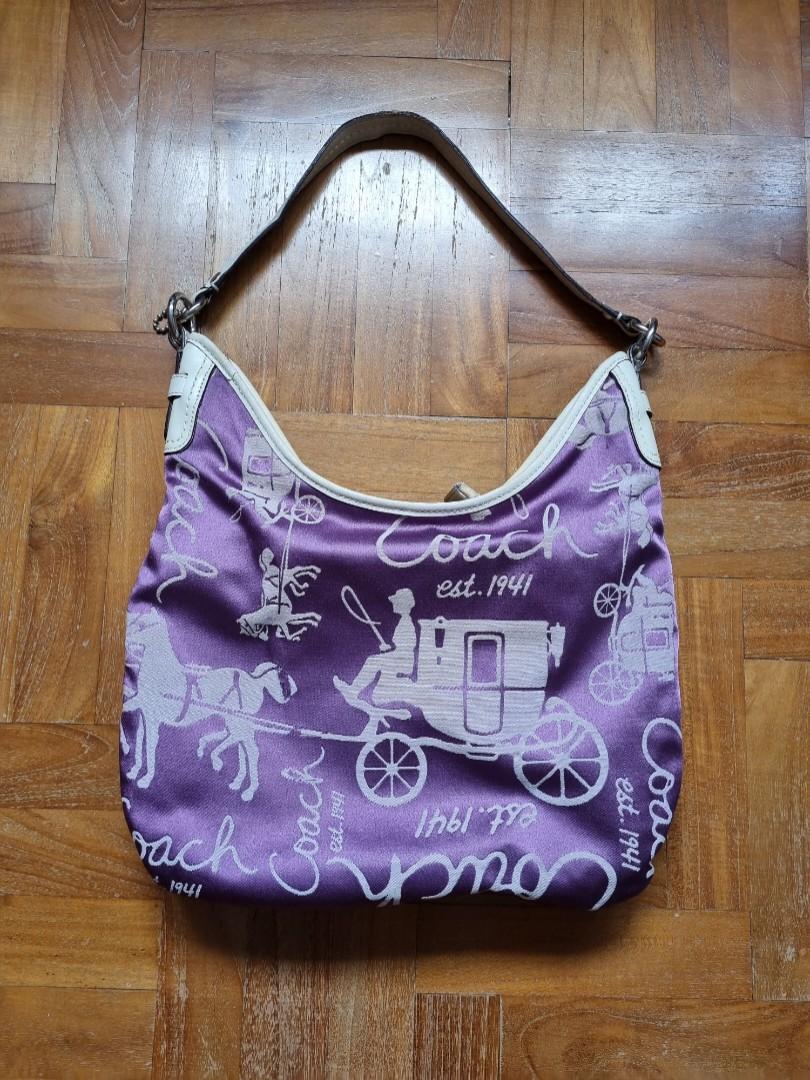 Coach purple hobo bag best sale