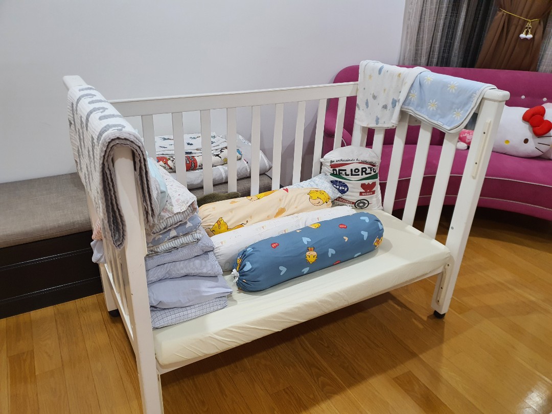 Baby Cot convertible & solid wood, Babies & Kids, Baby Nursery & Kids