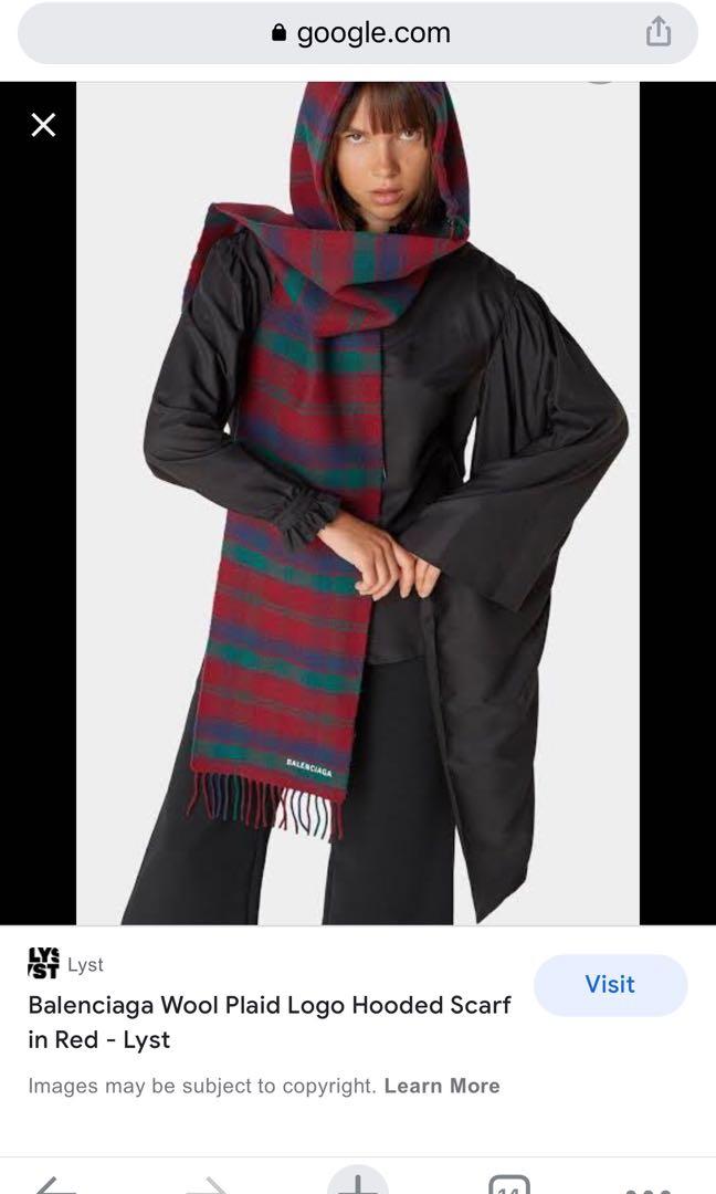 balenciaga hooded scarf