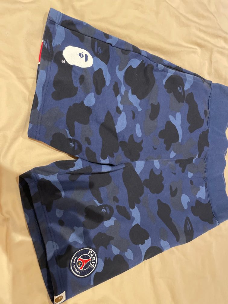 BAPE X PSG short Men s Fashion Bottoms Shorts on Carousell