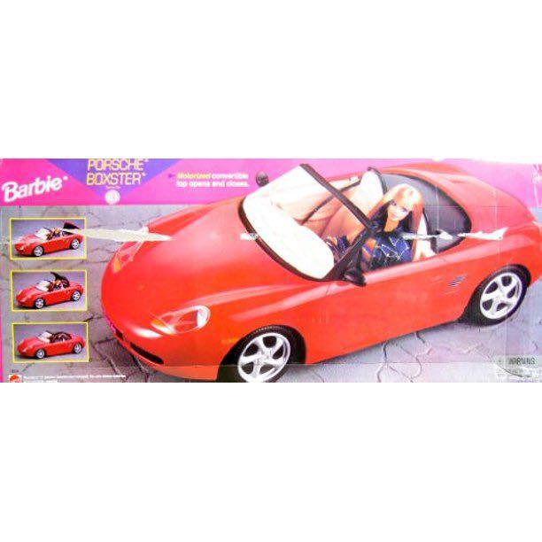 Barbie Porsche Boxster Red Sports Car 1998 Motorised Convertible Mattel Hobbies Toys Toys Games on Carousell