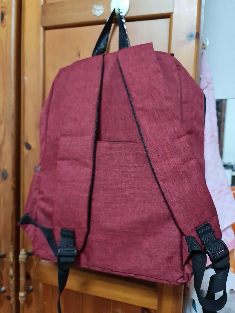 Big size fit laptop stylish Red Backpacks, Women's Fashion, Bags