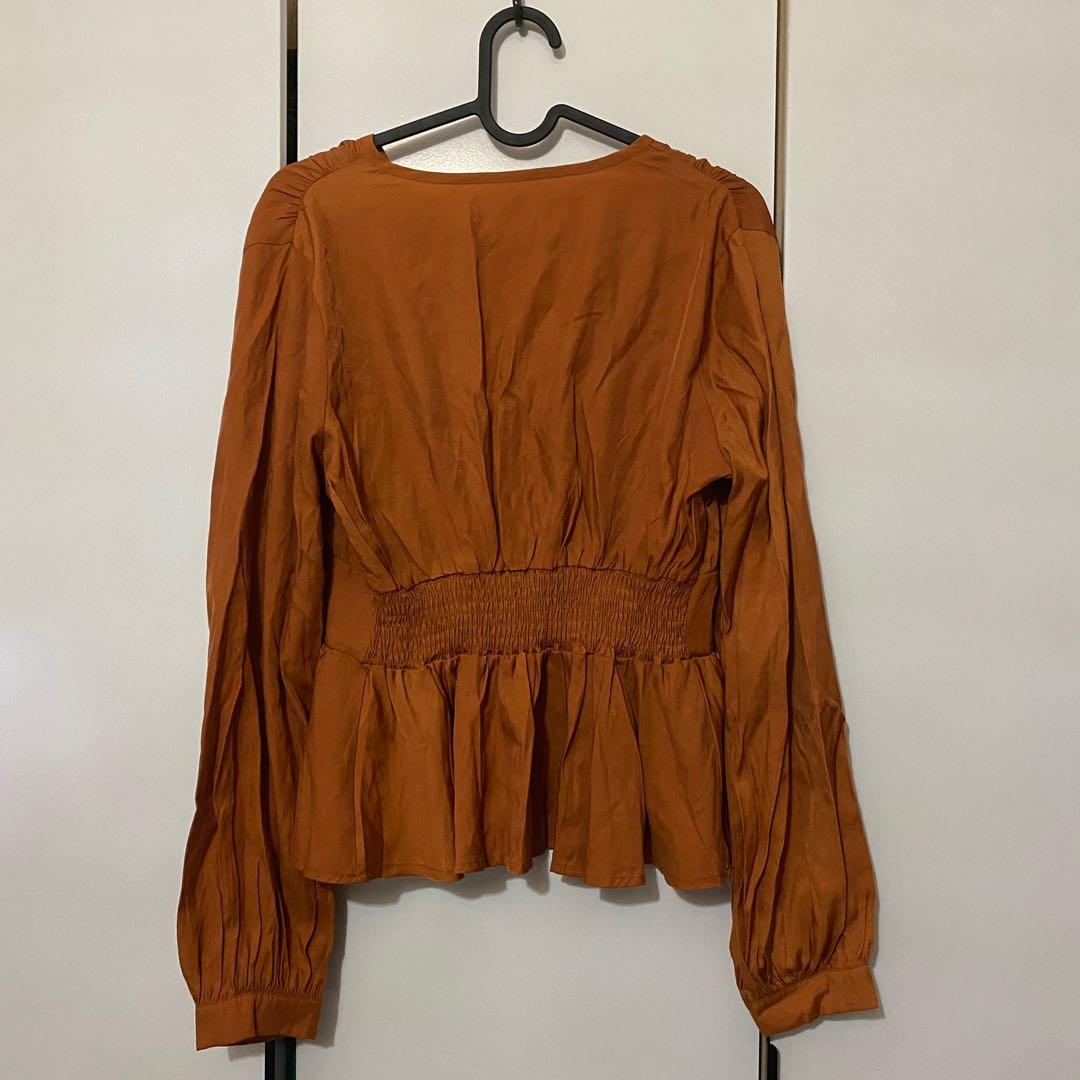 Burnt orange peplum top free NM Women s Fashion Tops Blouses