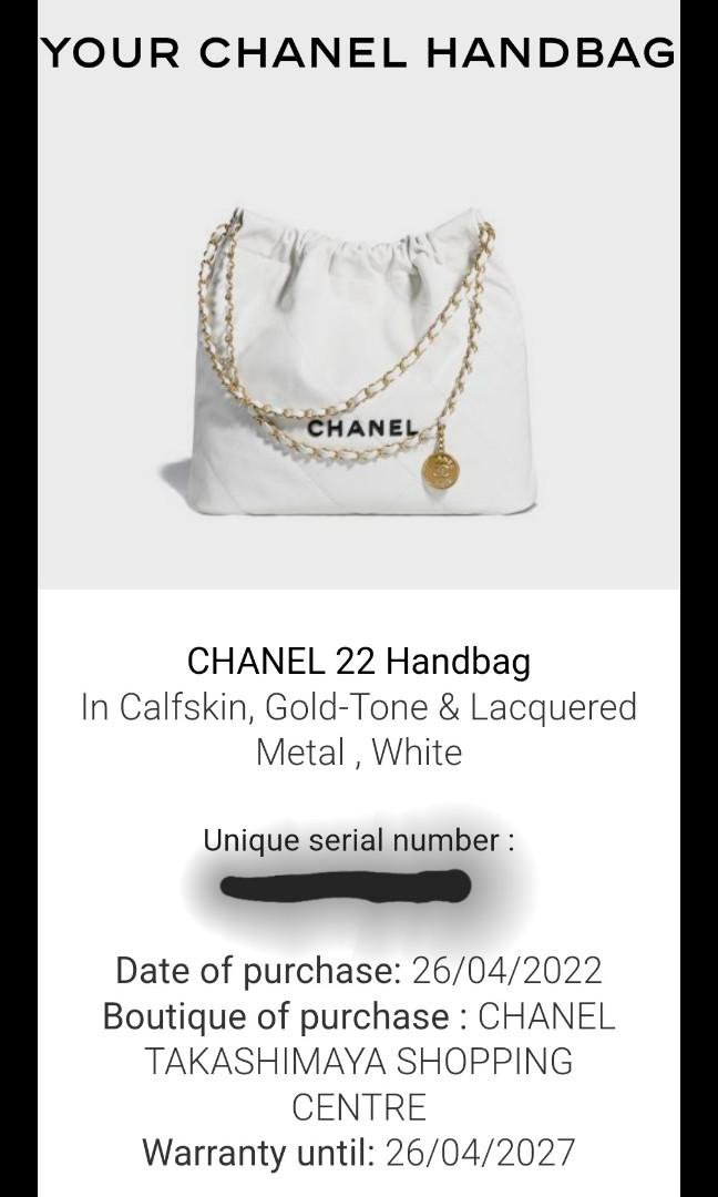 Chanel 22 white medium, Luxury, Bags & Wallets on Carousell