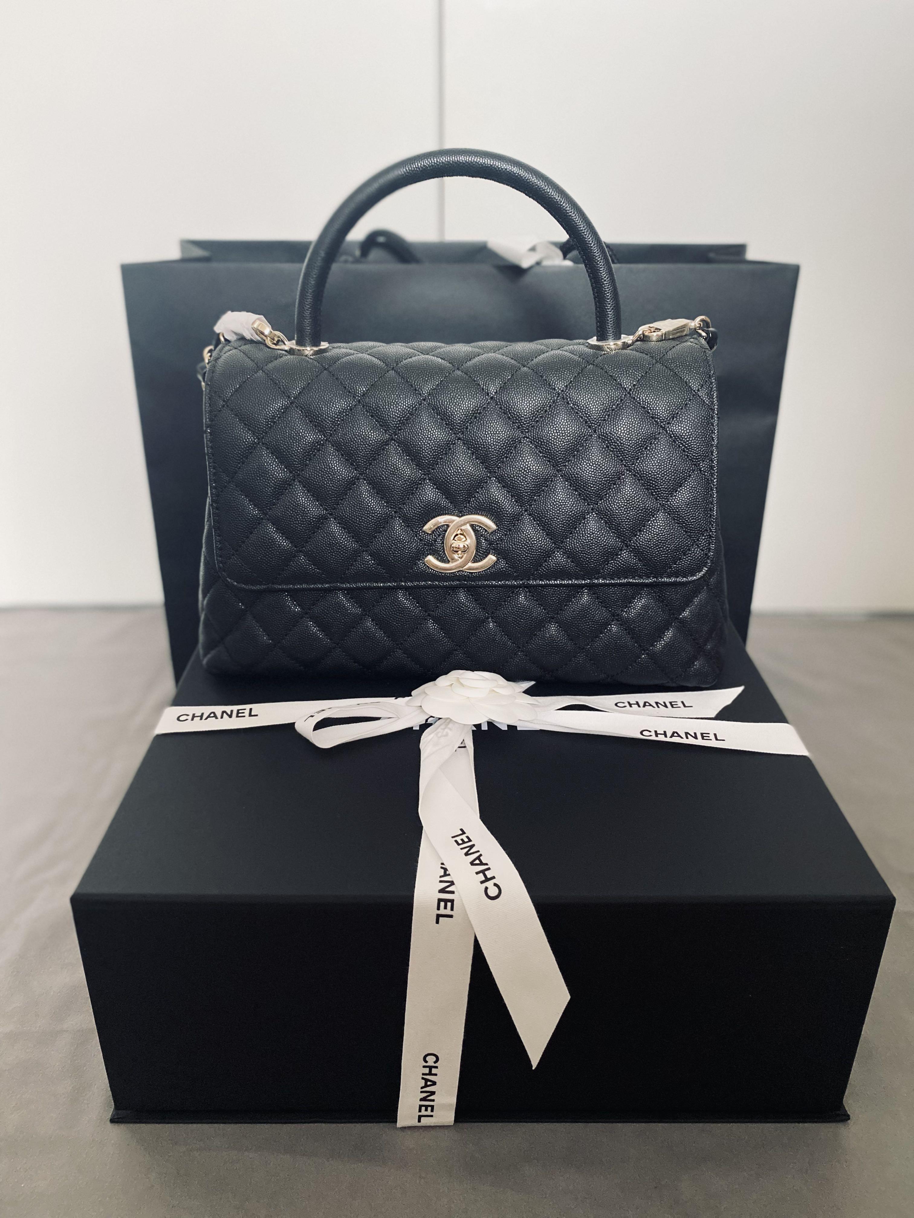 Chanel Medium Coco Handle, Luxury, Bags & Wallets on Carousell