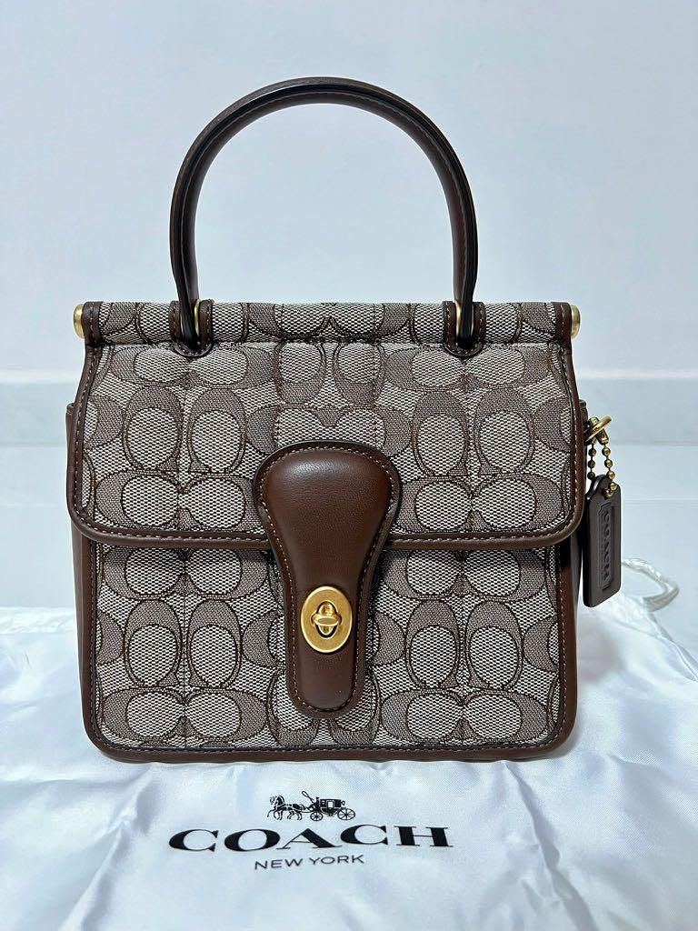 Coach Willis Top Handle In Signature Jacquard With Quilting, Women's