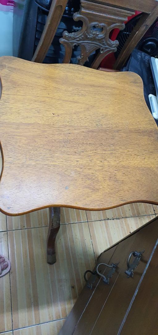 Coffee table (Category: Tables & Sets) located in Quezon City. Submitted by ellen72774 (Listing ID 1177394194, Image 2). Description: Narra coffee table with scratches only at 2k due to scratches has unique design .