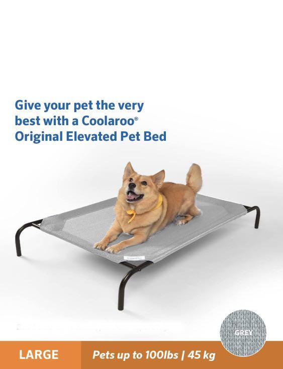 Coolaroo original elevated pet bed (grey), Pet Supplies, Homes & Other
