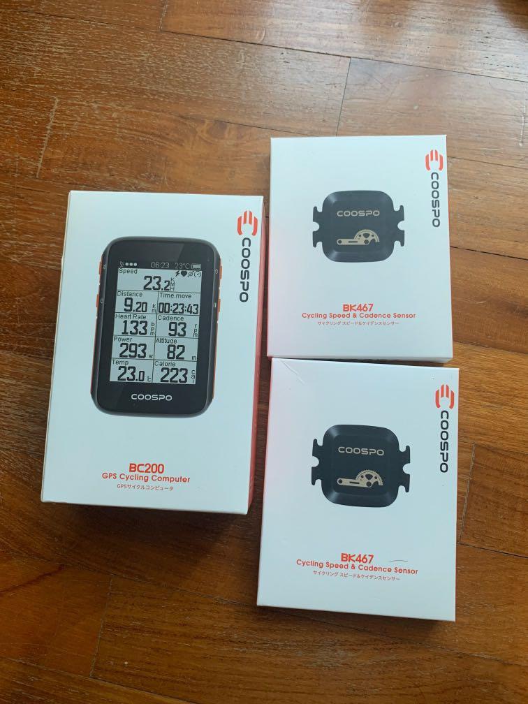 Coospo BC200 + 2 Speed & Cadence Sensors, Sports Equipment, Bicycles ...