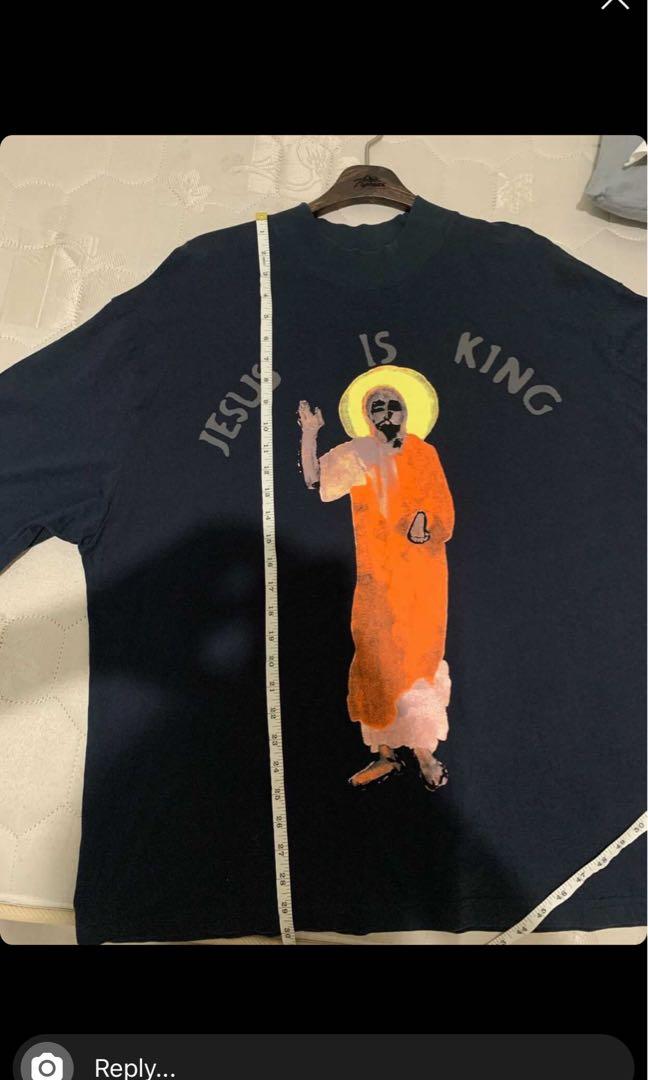CPFM Jesus is King shirt (Category: Tshirts & Polo Shirts ) located in Quezon City. Submitted by denwade (Listing ID 1177303597, Image 3). Description: CPFM Jesus is King shirt Brand New Size Large oversized 26w x 30L Selling for 4000 + sf Reason for selling: Wrong size.