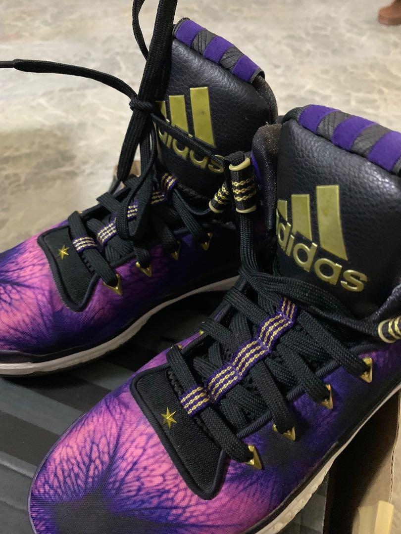 Adidas d rose 6 black gold purple hot sale