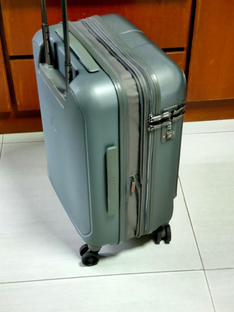 Delsey carry on cabin size suitcase, gunmetal grey color, polycarbonate