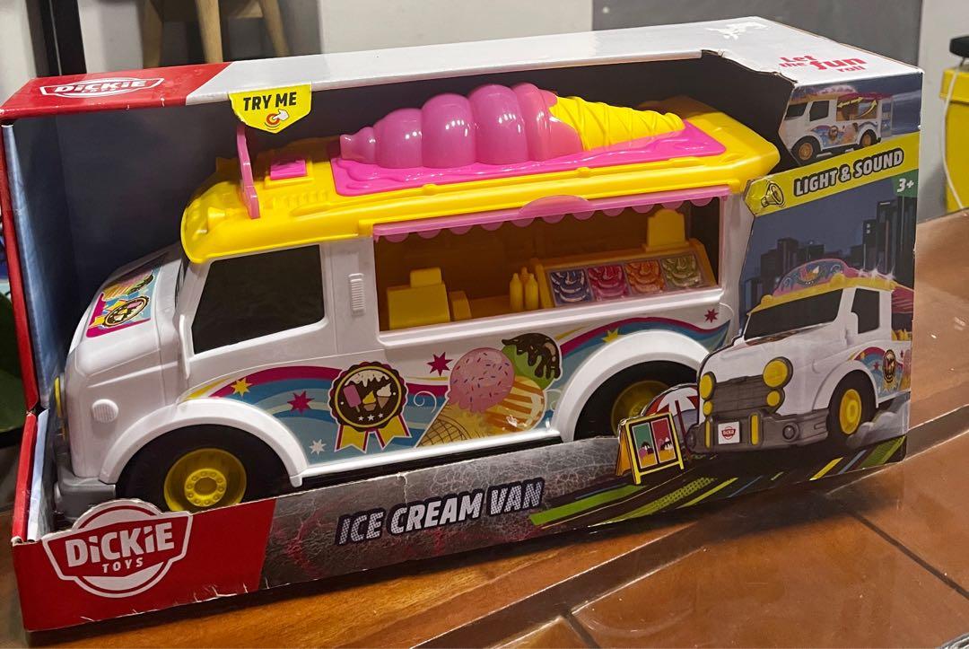 DICKIE TOYS 12 Inch Ice Cream Van, White/Yellow, Hobbies & Toys, Toys