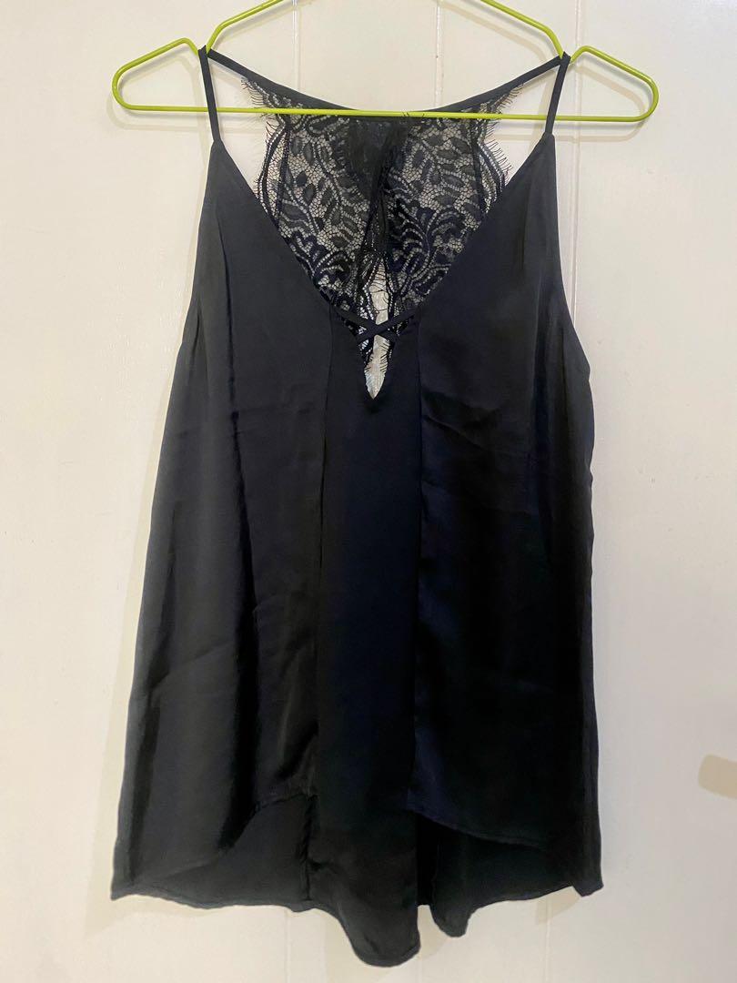 Express Lace Cami, Fesyen Wanita, Pakaian Wanita, Atasan di Carousell