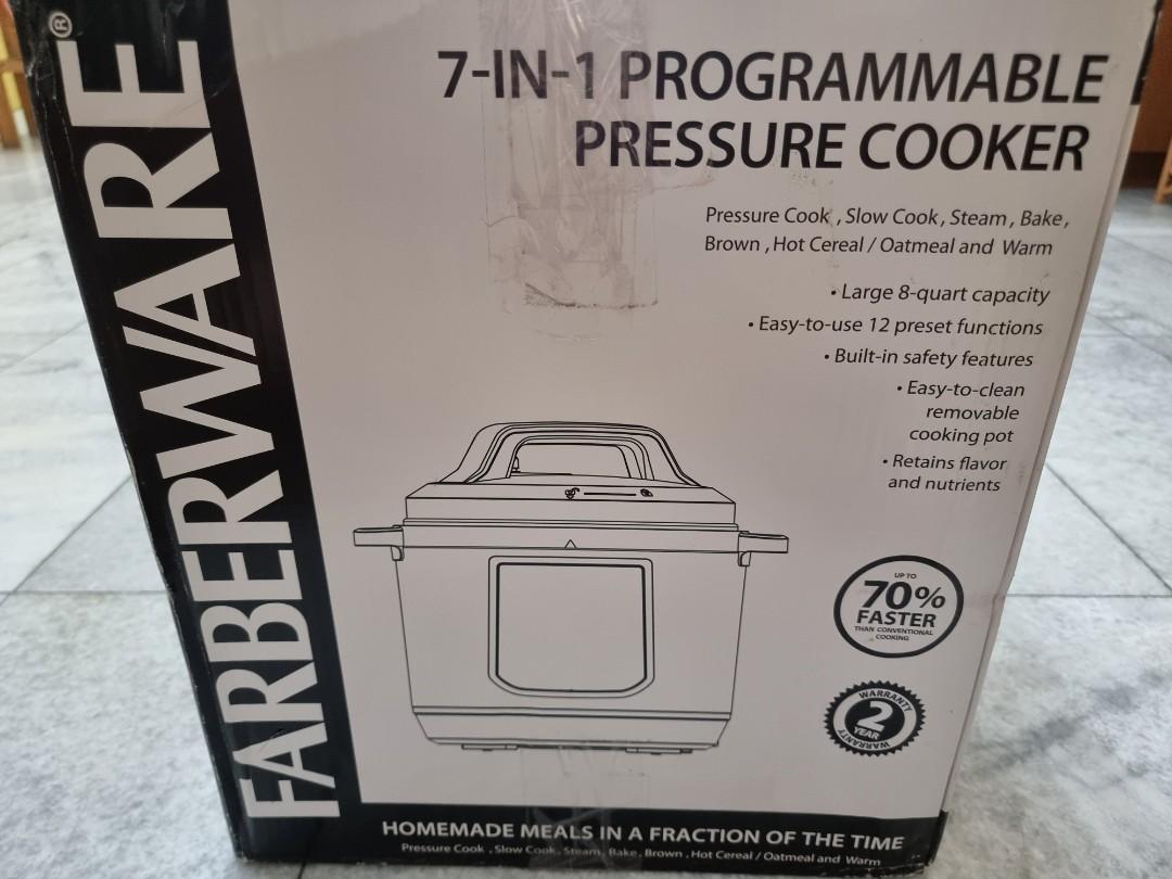 New Farberware 7 in 1 Pressure Cooker, TV & Home Appliances, Kitchen