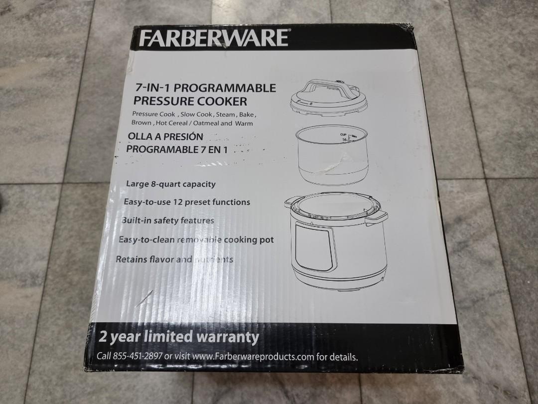 New Farberware 7 in 1 Pressure Cooker, TV & Home Appliances, Kitchen