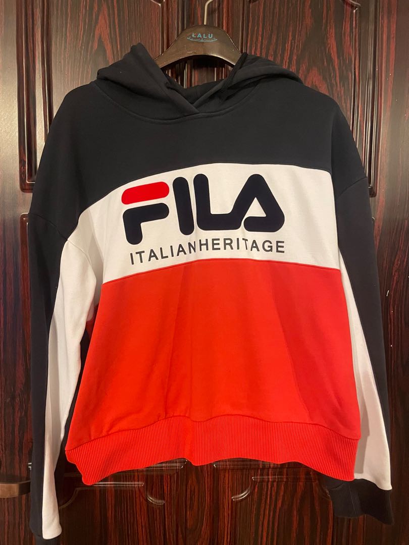 Red cheap fila hoodie