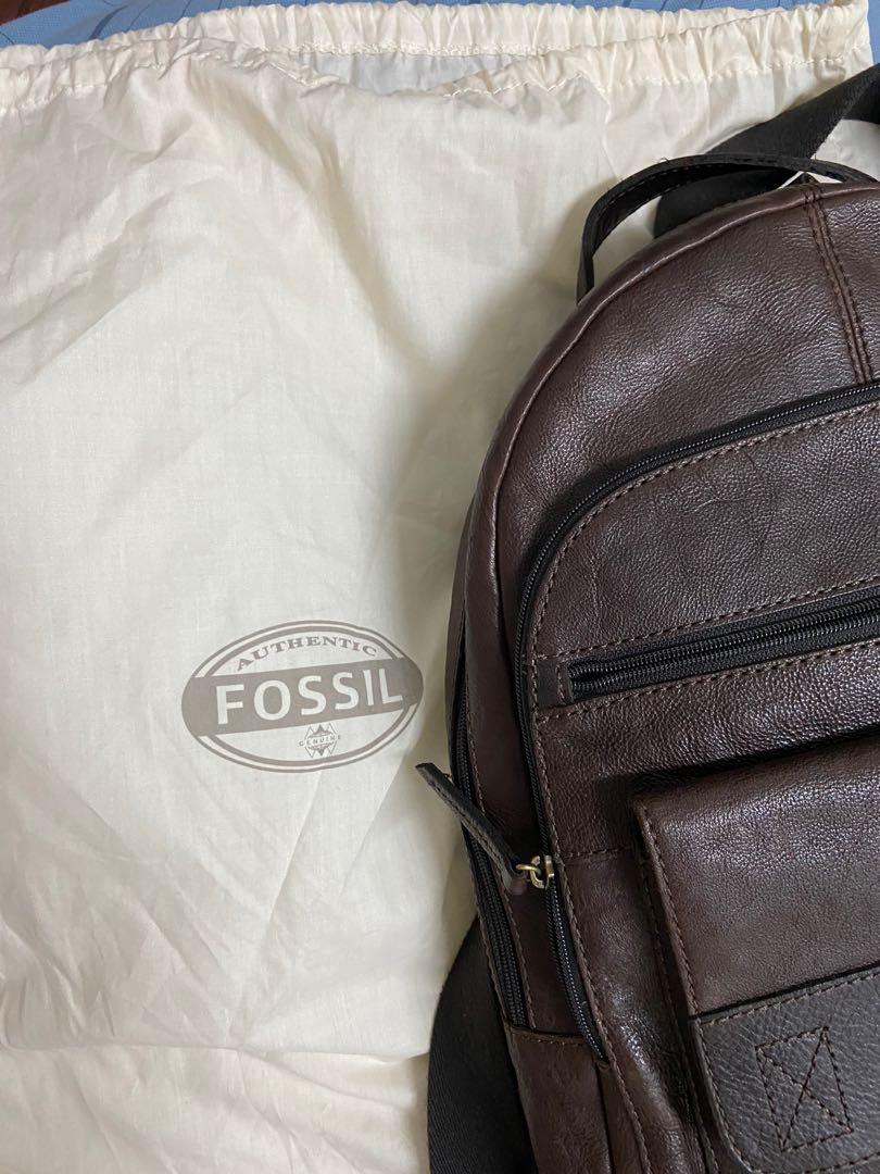 Fossil Leather Backpack, Men's Fashion, Bags, Backpacks on Carousell