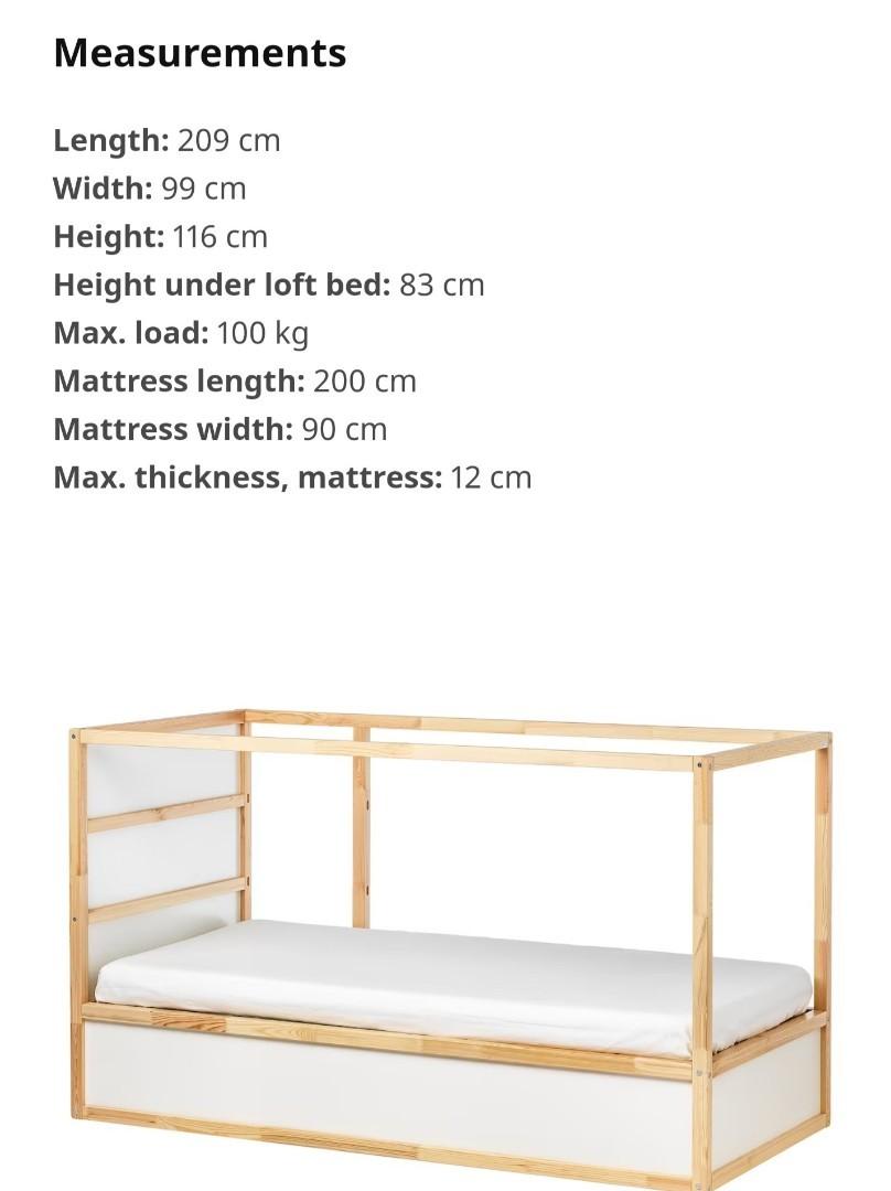*Free dismantling* Ikea Kura Bed Frame, Furniture & Home Living