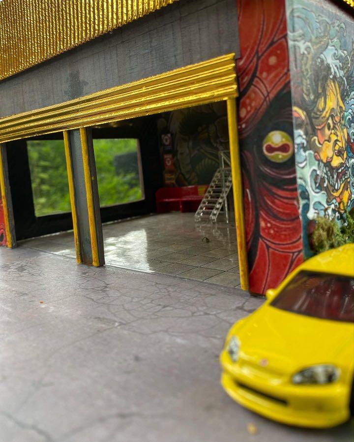 DIORAMA DIECAST 164 HILL VIEW GARAGE CONCEPT HOTWHEELS / MINIGT