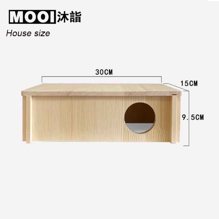 Picture of Hamster Syrian cage large wooden hideout house ladder 2 bedroom ...