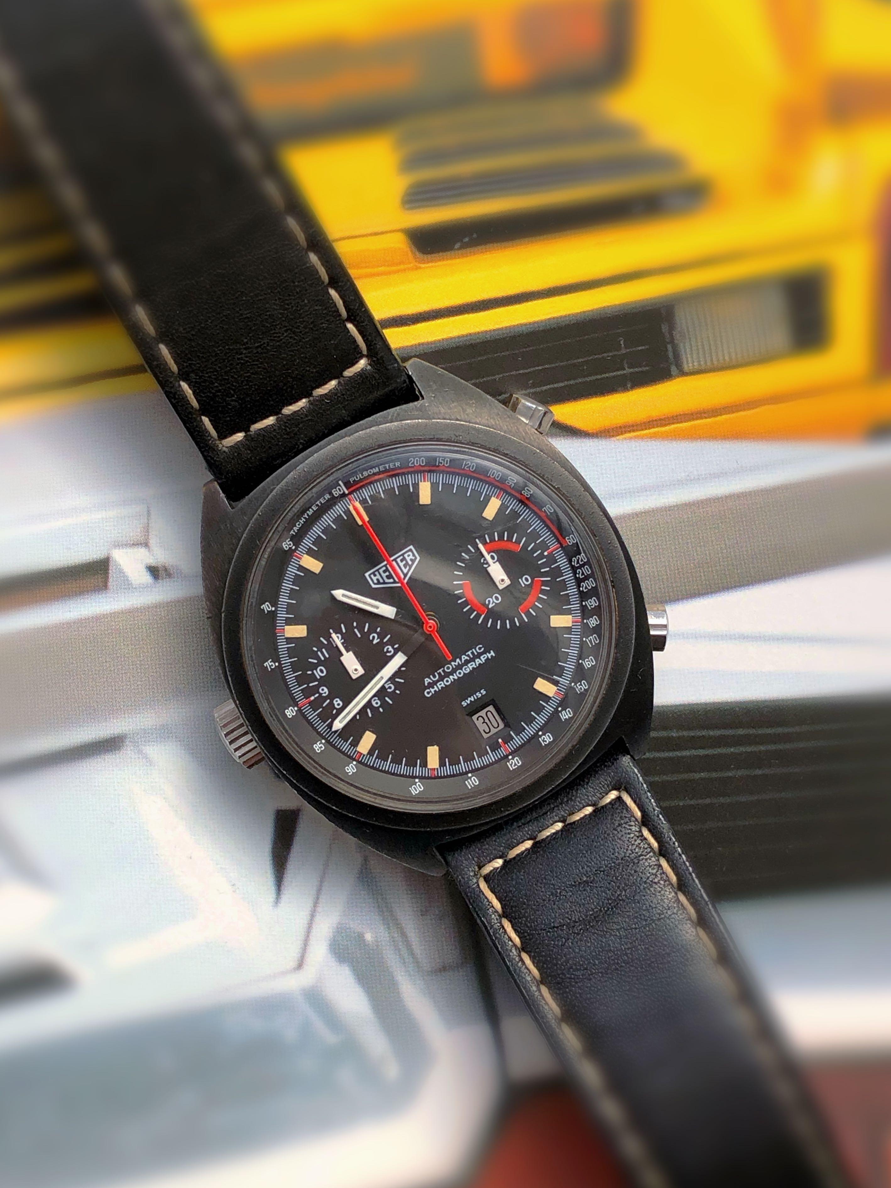 Heuer Monza Ref.110.501 PVD Unique Vintage Collectible Luxury