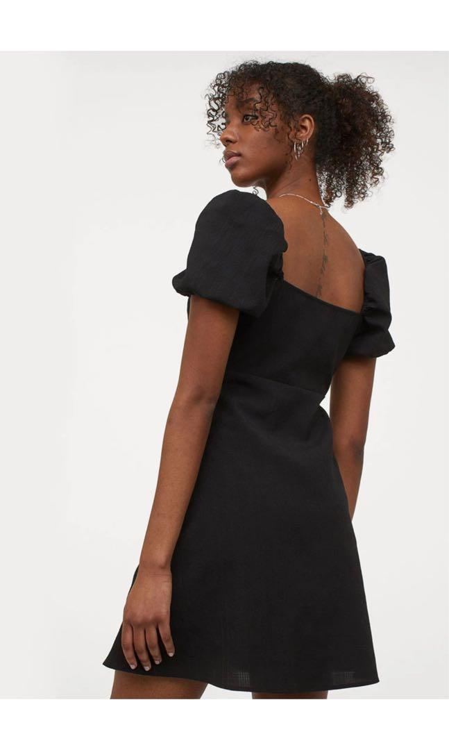 H&m puff online sleeved dress
